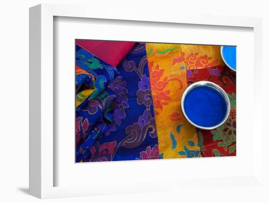 USA; Georgia; Savannah; Silver cup of sand used by Tibetan Monks for the art of sand painting-Joanne Wells-Framed Photographic Print