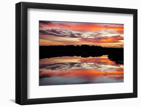 USA, Georgia, Savannah. Sunrise along Grimball Creek.-Joanne Wells-Framed Photographic Print