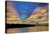 USA, Georgia, Savannah, Sunrise along Savannah River.-Joanne Wells-Stretched Canvas
