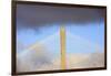 USA, Georgia, Savannah. Talmadge Memorial Bridge in the clouds.-Joanne Wells-Framed Photographic Print