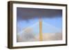 USA, Georgia, Savannah. Talmadge Memorial Bridge in the clouds.-Joanne Wells-Framed Photographic Print