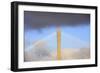 USA, Georgia, Savannah. Talmadge Memorial Bridge in the clouds.-Joanne Wells-Framed Photographic Print