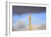 USA, Georgia, Savannah. Talmadge Memorial Bridge in the clouds.-Joanne Wells-Framed Photographic Print