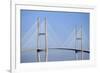 USA, Georgia, Savannah. Talmadge Memorial Bridge over the Savannah River.-Joanne Wells-Framed Photographic Print