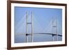 USA, Georgia, Savannah. Talmadge Memorial Bridge over the Savannah River.-Joanne Wells-Framed Photographic Print