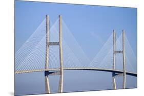 USA, Georgia, Savannah. Talmadge Memorial Bridge over the Savannah River.-Joanne Wells-Mounted Photographic Print