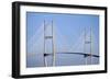 USA, Georgia, Savannah. Talmadge Memorial Bridge over the Savannah River.-Joanne Wells-Framed Photographic Print