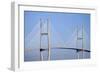 USA, Georgia, Savannah. Talmadge Memorial Bridge over the Savannah River.-Joanne Wells-Framed Photographic Print