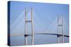 USA, Georgia, Savannah. Talmadge Memorial Bridge over the Savannah River.-Joanne Wells-Stretched Canvas