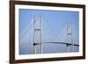 USA, Georgia, Savannah. Talmadge Memorial Bridge over the Savannah River.-Joanne Wells-Framed Photographic Print