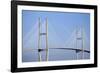 USA, Georgia, Savannah. Talmadge Memorial Bridge over the Savannah River.-Joanne Wells-Framed Photographic Print