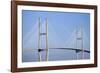 USA, Georgia, Savannah. Talmadge Memorial Bridge over the Savannah River.-Joanne Wells-Framed Photographic Print