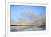 USA, Georgia, Savannah. Talmadge Memorial Bridge with truck crossing.-Joanne Wells-Framed Photographic Print