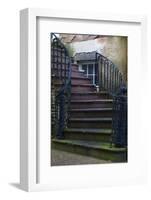 USA, Georgia, Savannah. Wrought iron railing at home in the Historic District.-Joanne Wells-Framed Photographic Print