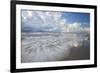 USA, Georgia, Tybee Island. Clouds and waves in morning light at the beach.-Joanne Wells-Framed Photographic Print