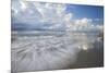 USA, Georgia, Tybee Island. Clouds and waves in morning light at the beach.-Joanne Wells-Mounted Photographic Print