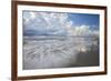 USA, Georgia, Tybee Island. Clouds and waves in morning light at the beach.-Joanne Wells-Framed Premium Photographic Print