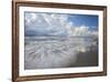 USA, Georgia, Tybee Island. Clouds and waves in morning light at the beach.-Joanne Wells-Framed Premium Photographic Print