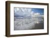 USA, Georgia, Tybee Island. Clouds and waves in morning light at the beach.-Joanne Wells-Framed Photographic Print