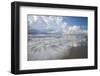 USA, Georgia, Tybee Island. Clouds and waves in morning light at the beach.-Joanne Wells-Framed Photographic Print