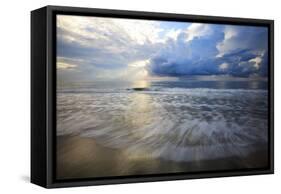 USA, Georgia, Tybee Island, Early morning off shore storm.-Joanne Wells-Framed Stretched Canvas