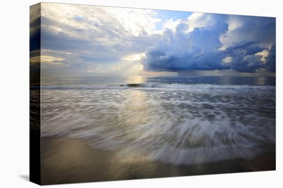 USA, Georgia, Tybee Island, Early morning off shore storm.-Joanne Wells-Stretched Canvas