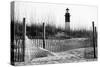 USA, Georgia, Tybee Island, Fences and Lighthouse-Ann Collins-Stretched Canvas