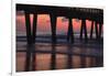 USA, Georgia, Tybee Island, Pier at Tybee Island beach at sunrise.-Joanne Wells-Framed Photographic Print