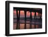 USA, Georgia, Tybee Island, Pier at Tybee Island beach at sunrise.-Joanne Wells-Framed Photographic Print