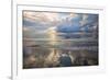 USA, Georgia, Tybee Island, Sunrise and reflections on Tybee Island.-Joanne Wells-Framed Premium Photographic Print