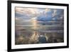 USA, Georgia, Tybee Island, Sunrise and reflections on Tybee Island.-Joanne Wells-Framed Photographic Print