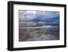 USA, Georgia, Tybee Island. Sunrise with clouds and reflections along the coast.-Joanne Wells-Framed Photographic Print