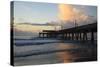 USA, Georgia, Tybee Island, Tybee Pier at sunrise.-Joanne Wells-Stretched Canvas