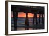 USA, Georgia, Tybee Island, Tybee Pier at sunrise.-Joanne Wells-Framed Photographic Print