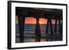 USA, Georgia, Tybee Island, Tybee Pier at sunrise.-Joanne Wells-Framed Photographic Print