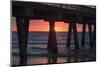 USA, Georgia, Tybee Island, Tybee Pier at sunrise.-Joanne Wells-Mounted Photographic Print