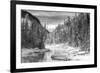 USA, Gibbon River, Yellowstone National Park. Steam rises from the Gibbon River in winter.-Deborah Winchester-Framed Photographic Print