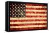 USA Grunge Flag. Vintage, Retro Style. High Resolution, Hd Quality. Item from My Grunge Flags Colle-Michal Bednarek-Framed Stretched Canvas