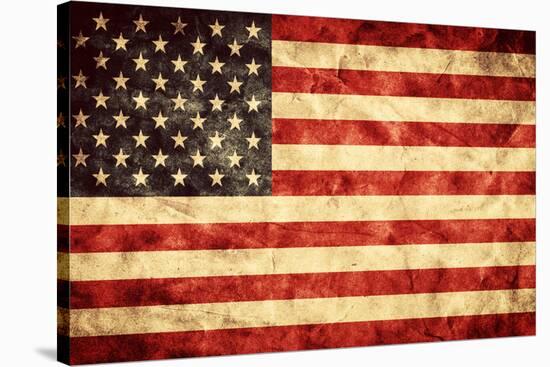 USA Grunge Flag. Vintage, Retro Style. High Resolution, Hd Quality. Item from My Grunge Flags Colle-Michal Bednarek-Stretched Canvas