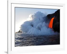 USA, Hawaii, Big Island. Lava from the Big Island's Pu'u O'o eruption.-Julie Eggers-Framed Photographic Print