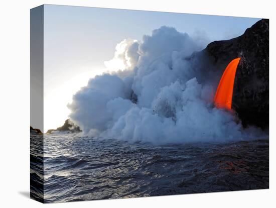 USA, Hawaii, Big Island. Lava from the Big Island's Pu'u O'o eruption.-Julie Eggers-Stretched Canvas