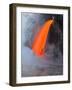 USA, Hawaii, Big Island. Lava from the Big Island's Pu'u O'o flowing into the Kalapana coast.-Julie Eggers-Framed Photographic Print