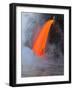 USA, Hawaii, Big Island. Lava from the Big Island's Pu'u O'o flowing into the Kalapana coast.-Julie Eggers-Framed Photographic Print