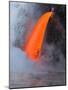 USA, Hawaii, Big Island. Lava from the Big Island's Pu'u O'o flowing into the Kalapana coast.-Julie Eggers-Mounted Photographic Print