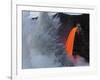 USA, Hawaii, Big Island. Lava from the Big Island's Pu'u O'o flowing into the Kalapana coast.-Julie Eggers-Framed Photographic Print