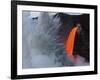 USA, Hawaii, Big Island. Lava from the Big Island's Pu'u O'o flowing into the Kalapana coast.-Julie Eggers-Framed Photographic Print