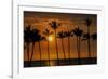 USA, Hawaii, Big Island. Sun setting on Anaehoomalu Bay.-Julie Eggers-Framed Photographic Print