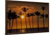 USA, Hawaii, Big Island. Sun setting on Anaehoomalu Bay.-Julie Eggers-Framed Photographic Print