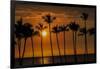 USA, Hawaii, Big Island. Sun setting on Anaehoomalu Bay.-Julie Eggers-Framed Photographic Print
