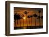 USA, Hawaii, Big Island. Sun setting on Anaehoomalu Bay.-Julie Eggers-Framed Photographic Print